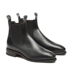 R M Williams Comfort Craftsman Black Rubber Sole Boot