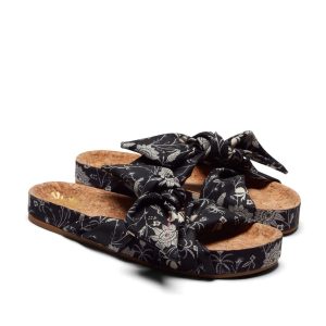 Scotch & Soda Yolin Black Flower Print Sandal