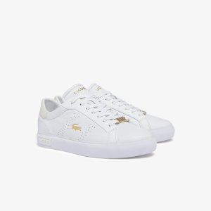 Lacoste Powercourt 1122 White Gold Sneaker