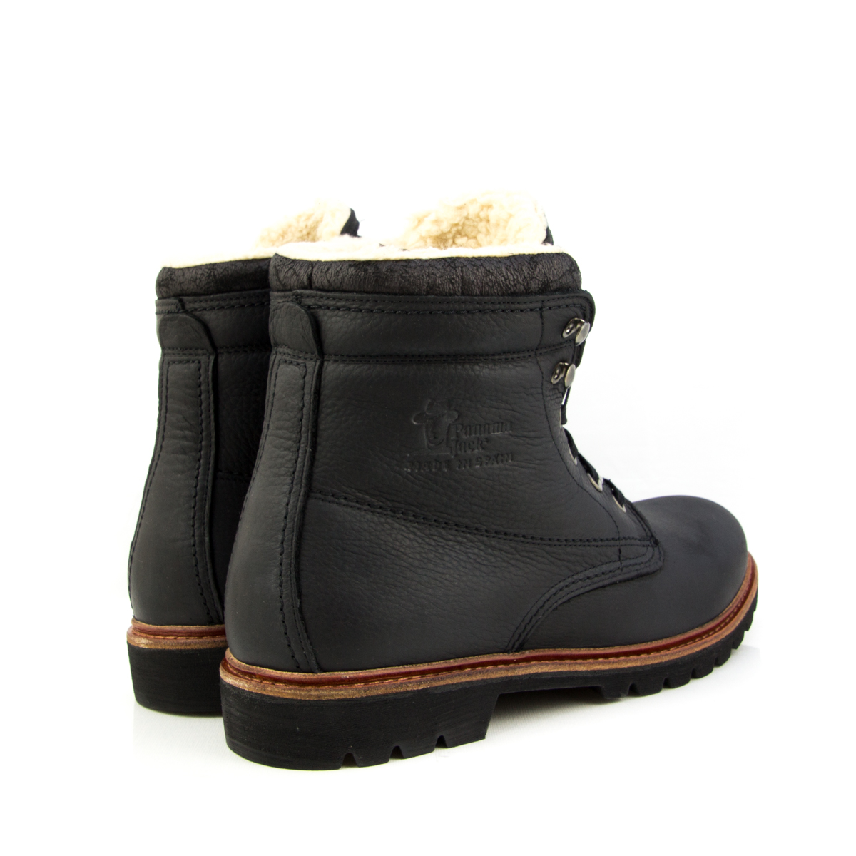 Panama Jack Aviator Black Cotton Boots