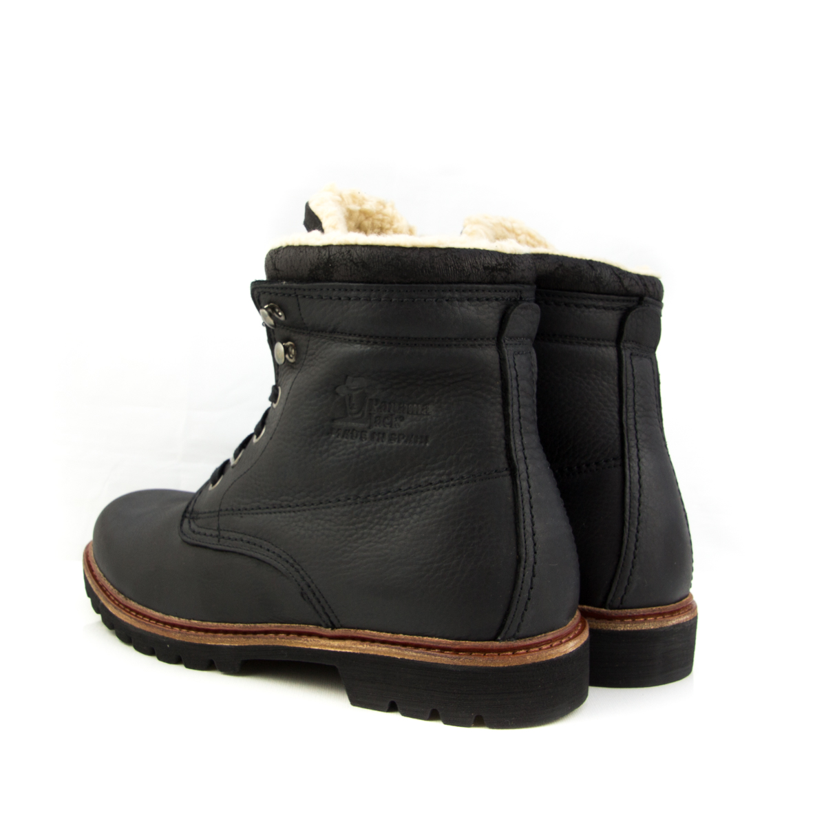 Panama Jack Aviator Black Cotton Boots