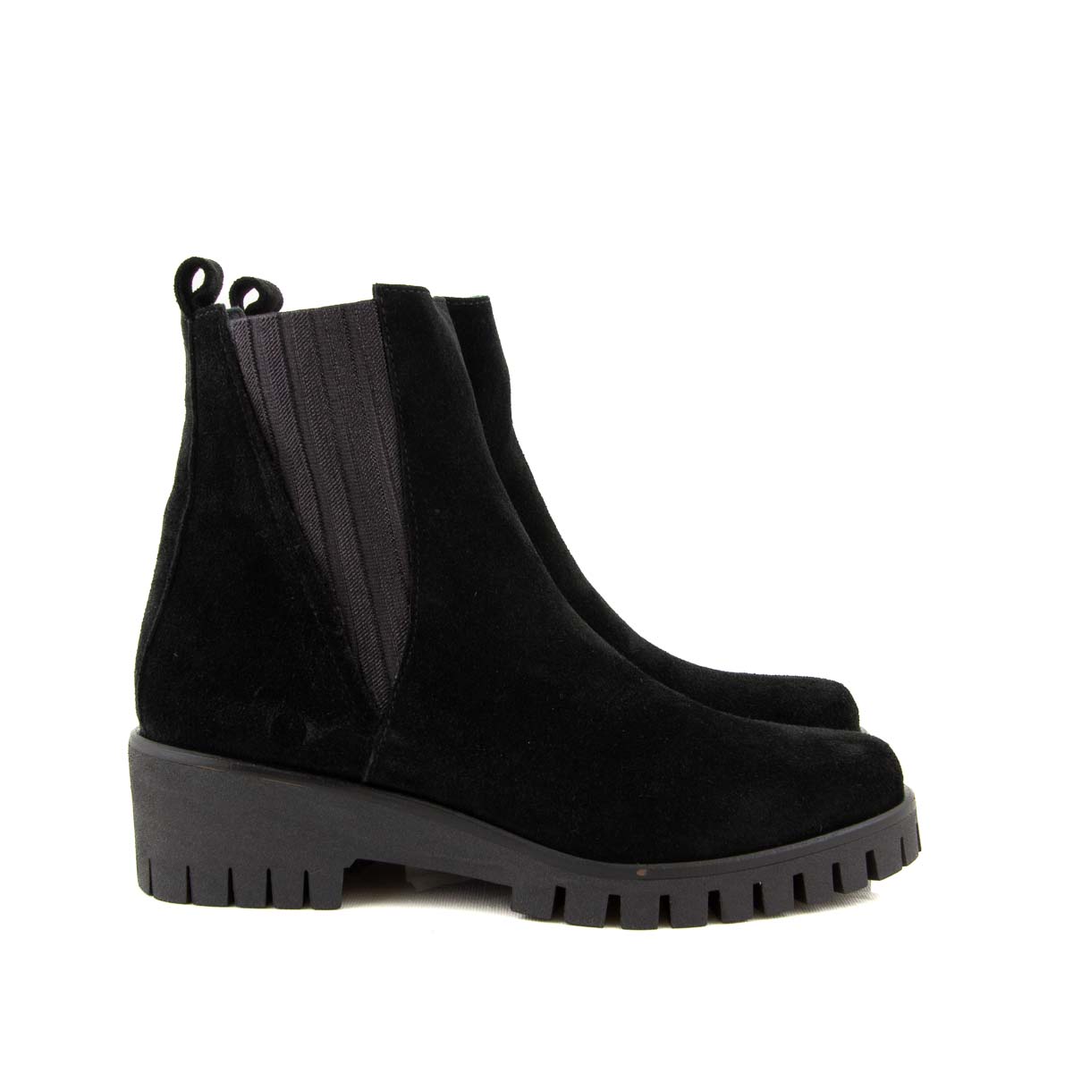 Donna Carolina Valda Nero Suede Boots