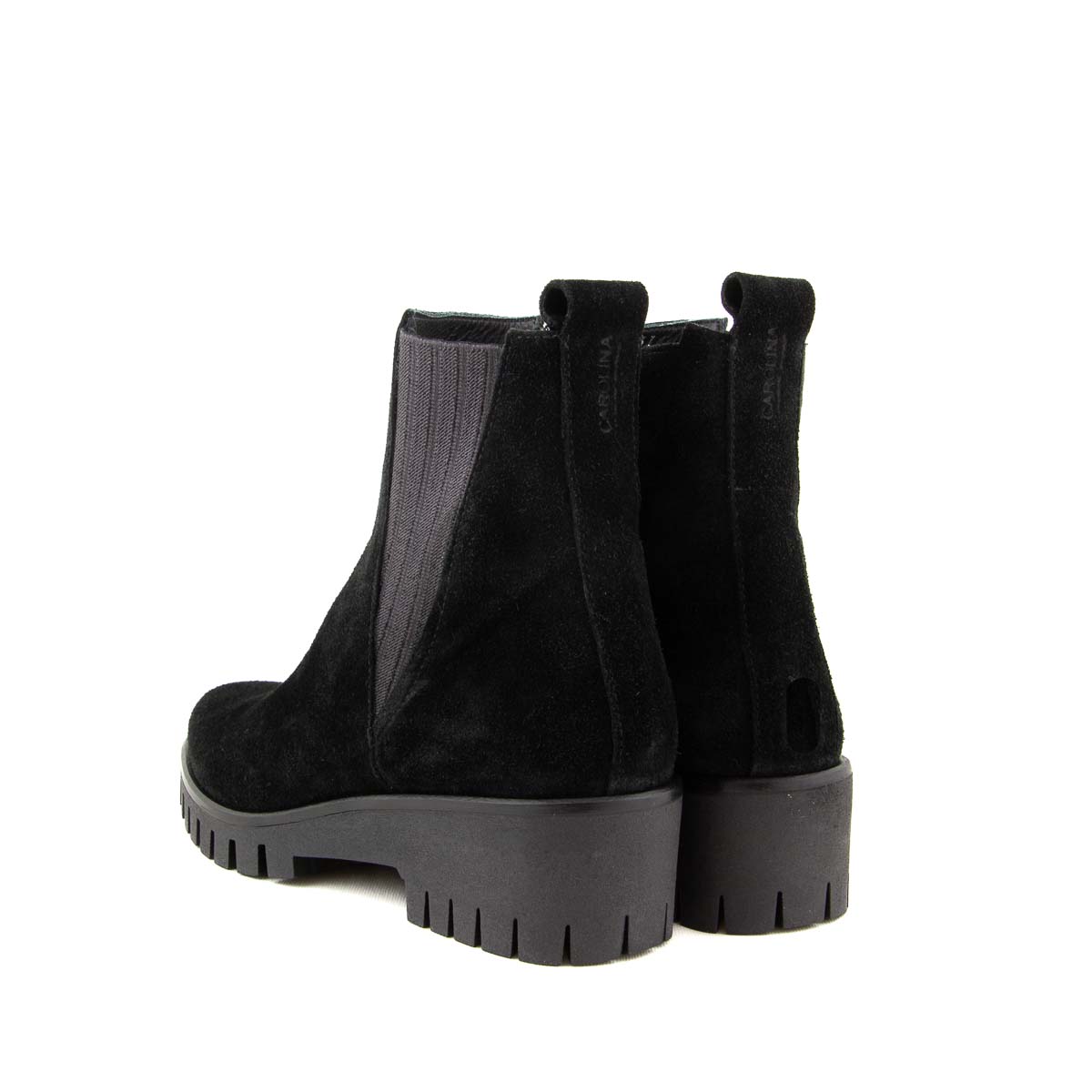 Donna Carolina Valda Nero Suede Boots