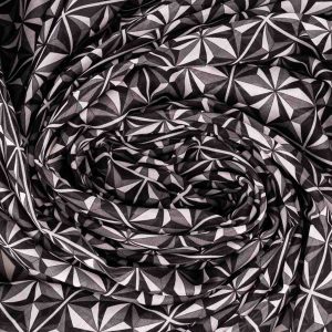 Officine 904 Foulard Monte Oliveto Scarf Black White N7