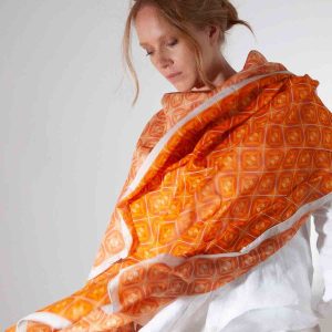 Officine 904 Foulard Monte Oliveto Scarf Orange