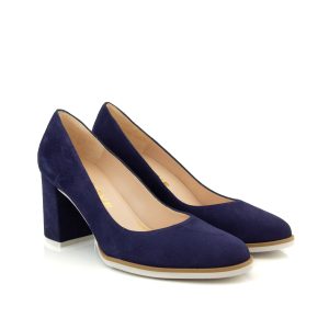 Lodi Lulu Navy Suede Heel