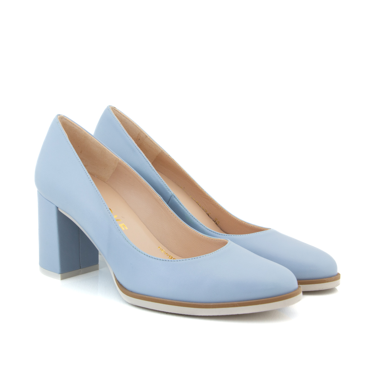 Lodi Lulu Petal Sky Leather Heel