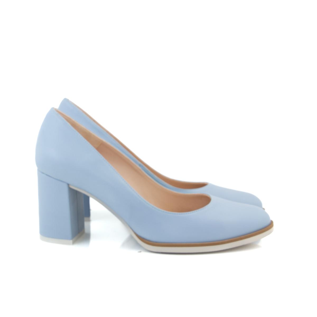 Lodi Lulu Petal Sky Leather Heel