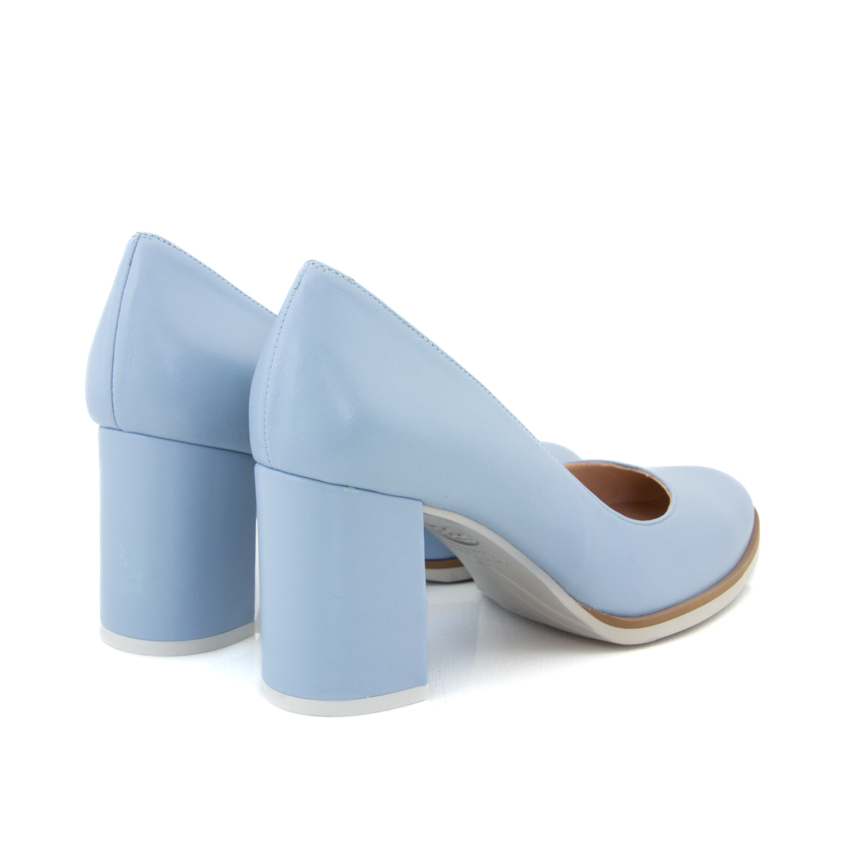 Lodi Lulu Petal Sky Leather Heel