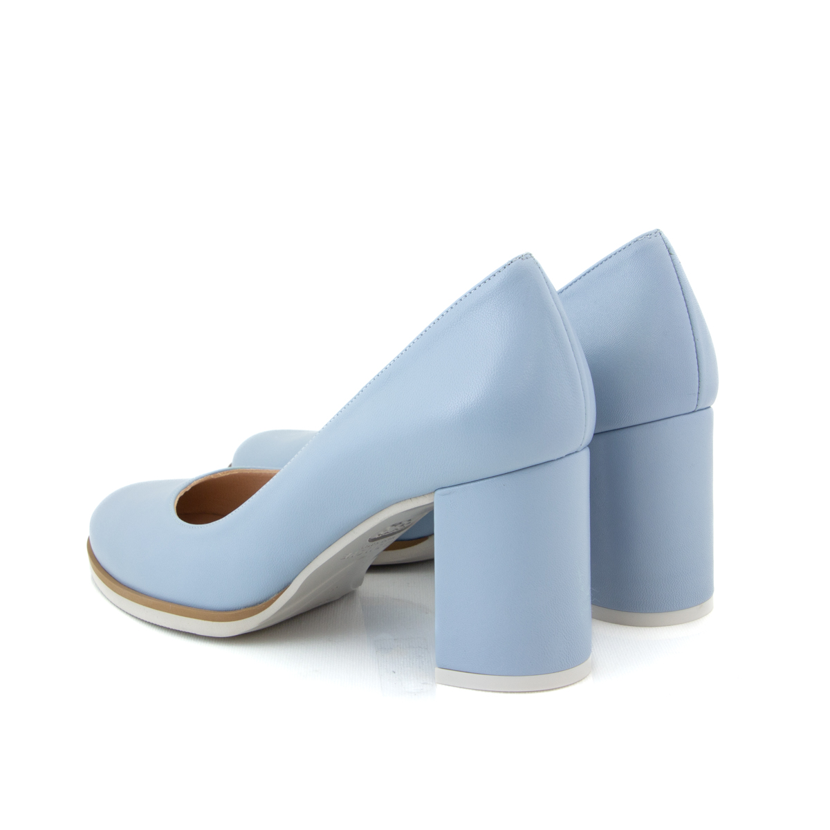 Lodi Lulu Petal Sky Leather Heel