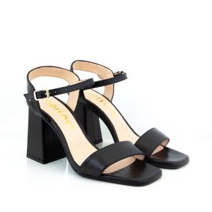 Lodi Gracie Black Leather Heel