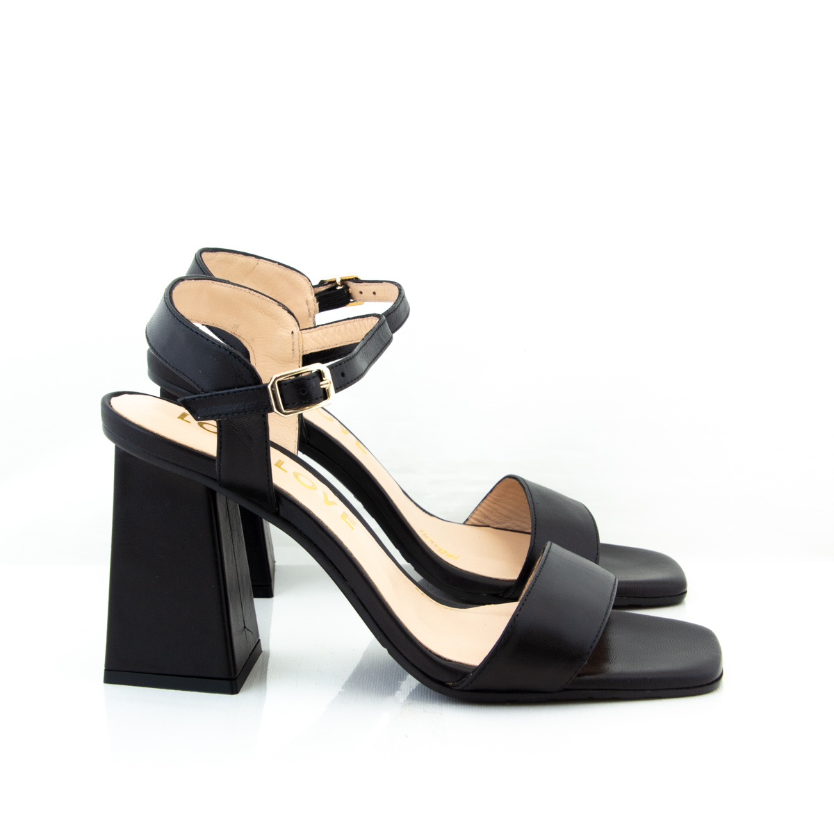 Lodi Gracie Black Leather Heel