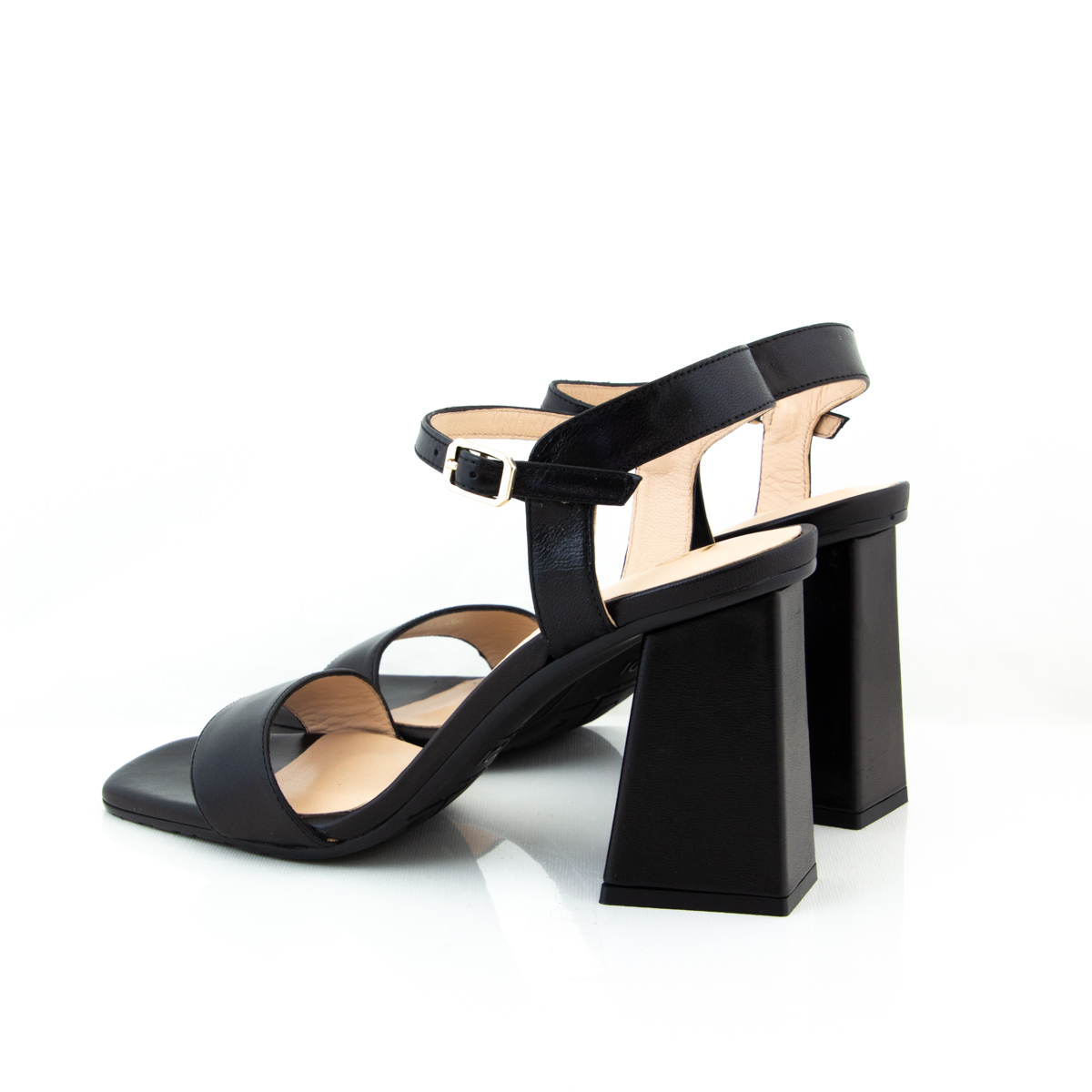 Lodi Gracie Black Leather Heel