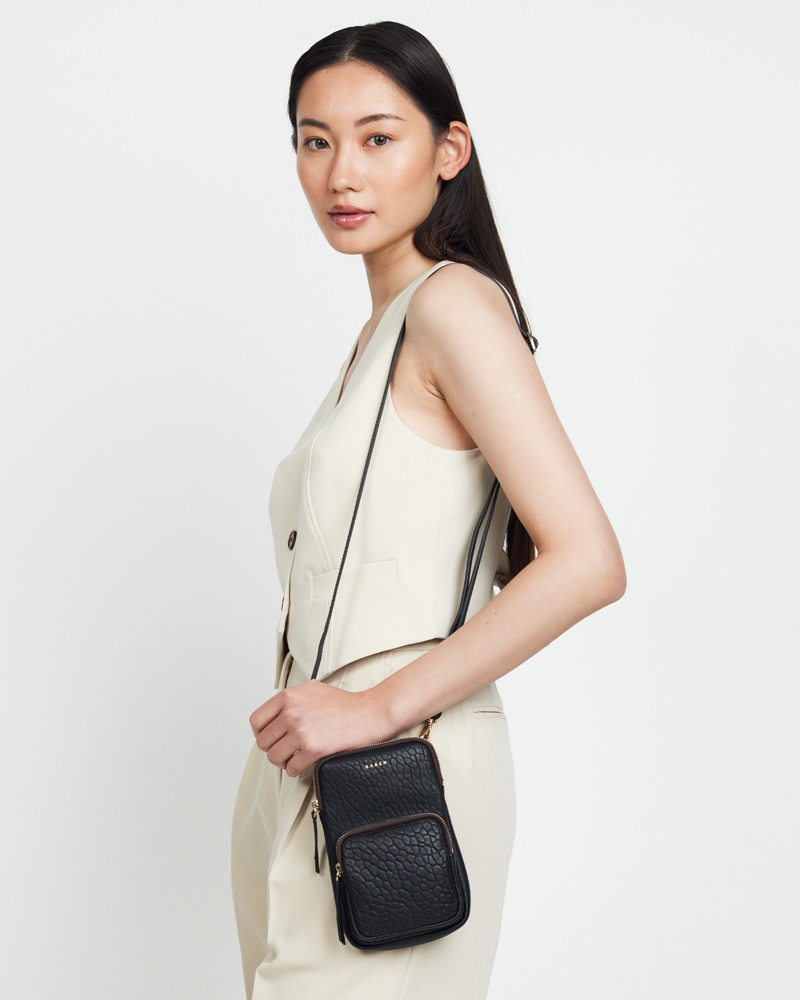 Saben Nikko Phone Pocket Sling Black Bubble