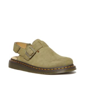 Dr Martens Jorge II Muted Olive Tumbled Nubuck Mule