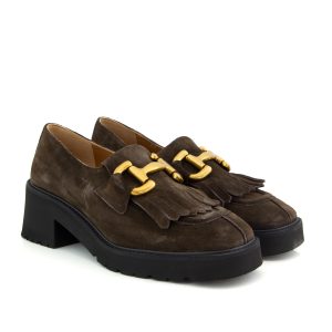 Donna Carolina Marla Boldy Fringe Silk Moka Loafer