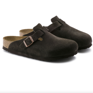 Birkenstock Boston Mule SFB Suede Leather Mocha
