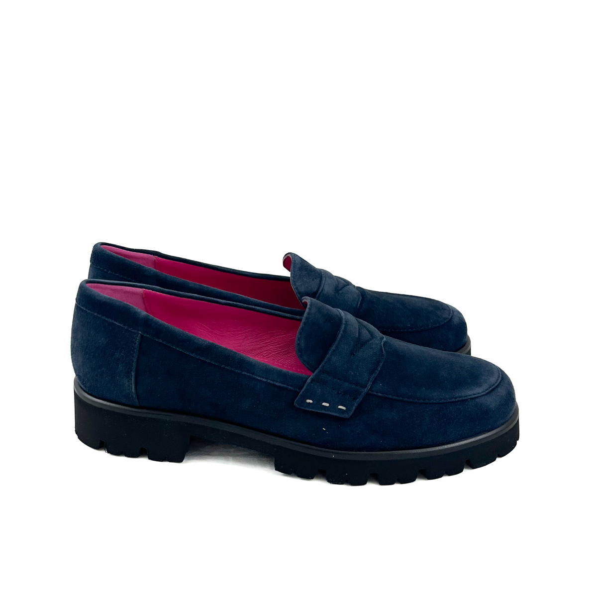 Donna Carolina Gwenda Loafer Navy Suede