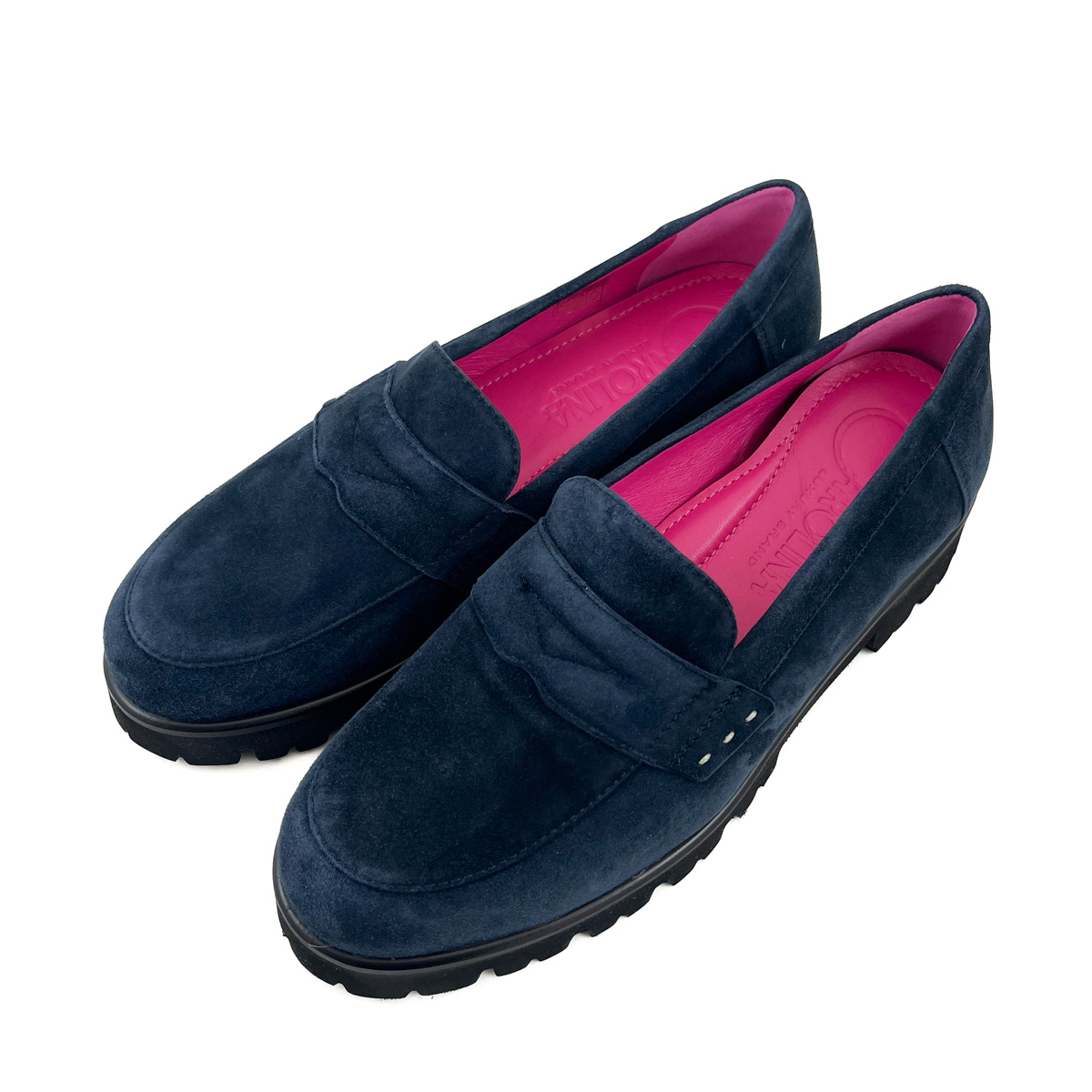 Donna Carolina Gwenda Loafer Navy Suede
