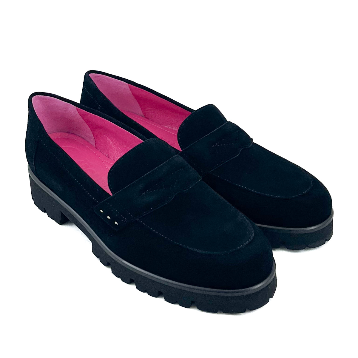 Donna Carolina Gwenda Loafer Nero Suede