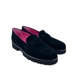 Donna Carolina Gwenda Loafer Black Suede