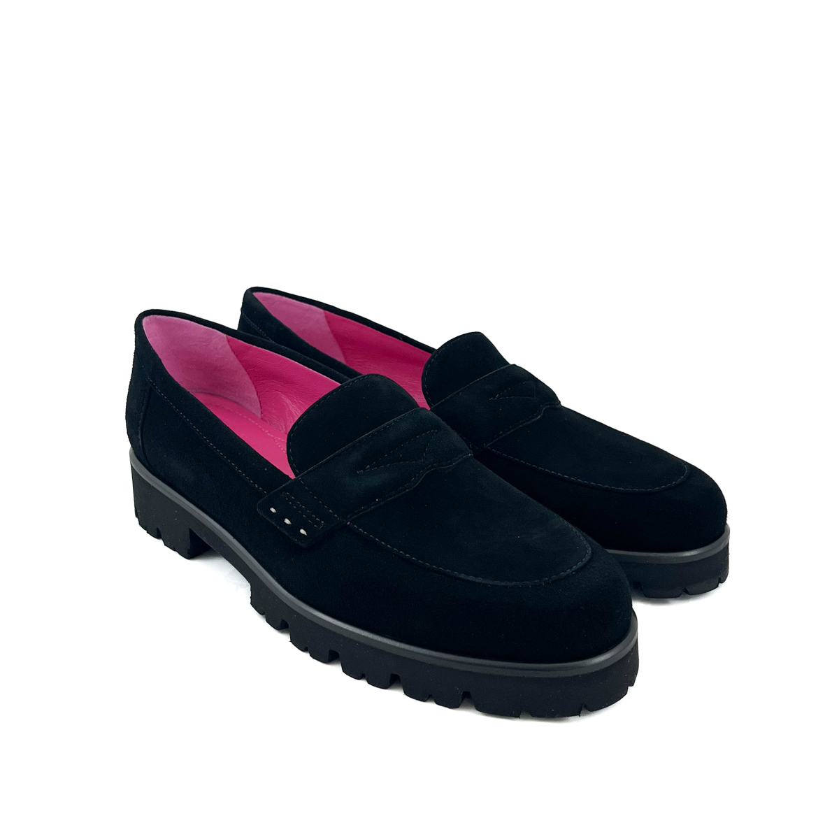 Donna Carolina Gwenda Loafer Black Suede