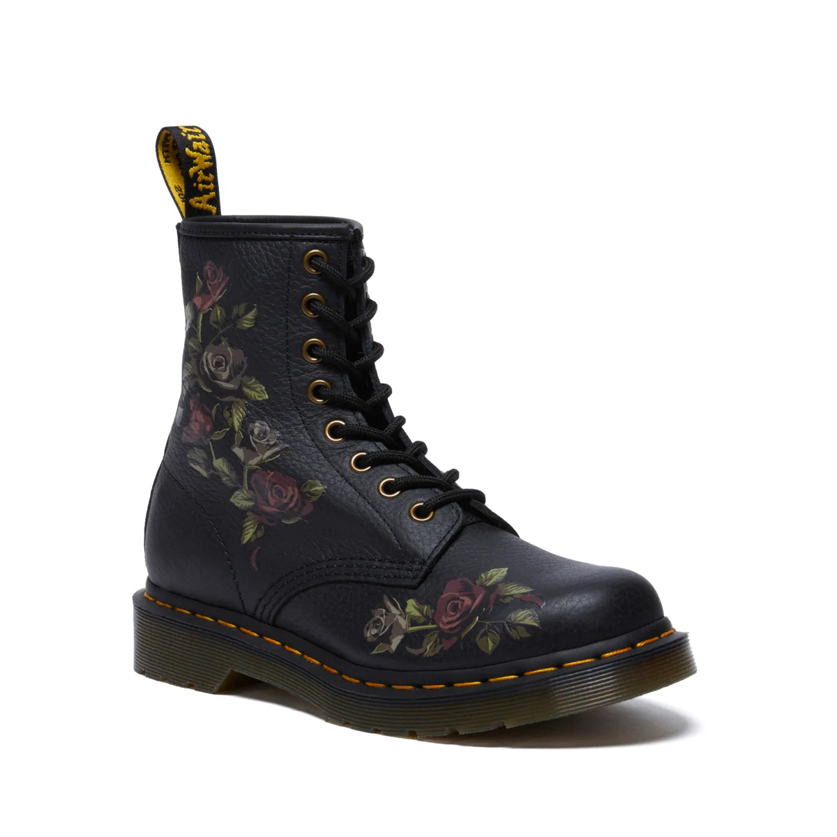 Dr Martens Boot 1460 Black Decayed Roses Classic Tumbled Nappa