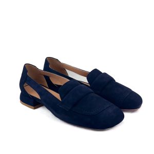 Donna Carolina Elsa Navy Suede Slip on Shoe