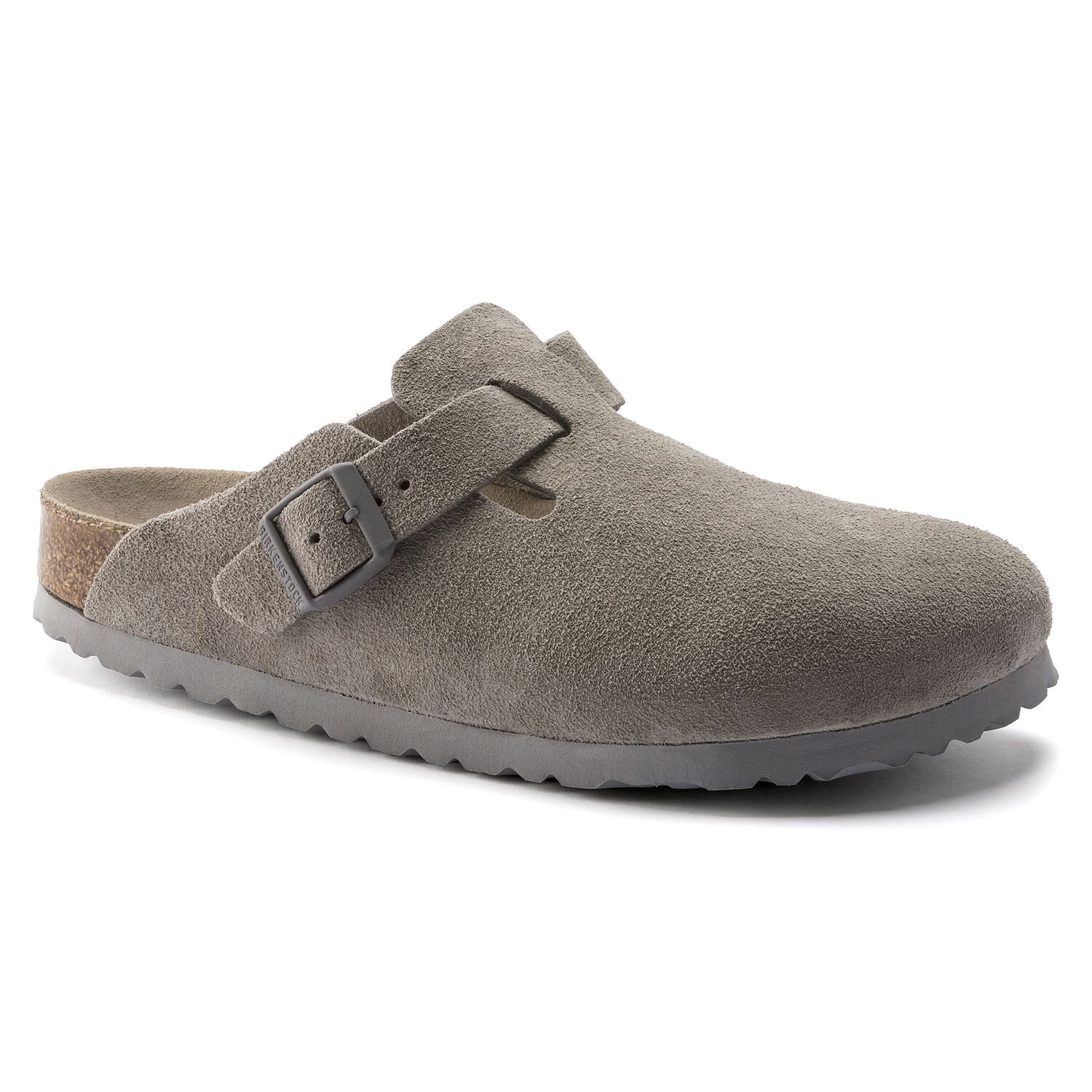 Birkenstock Boston Clog Suede Stone Coin Regular