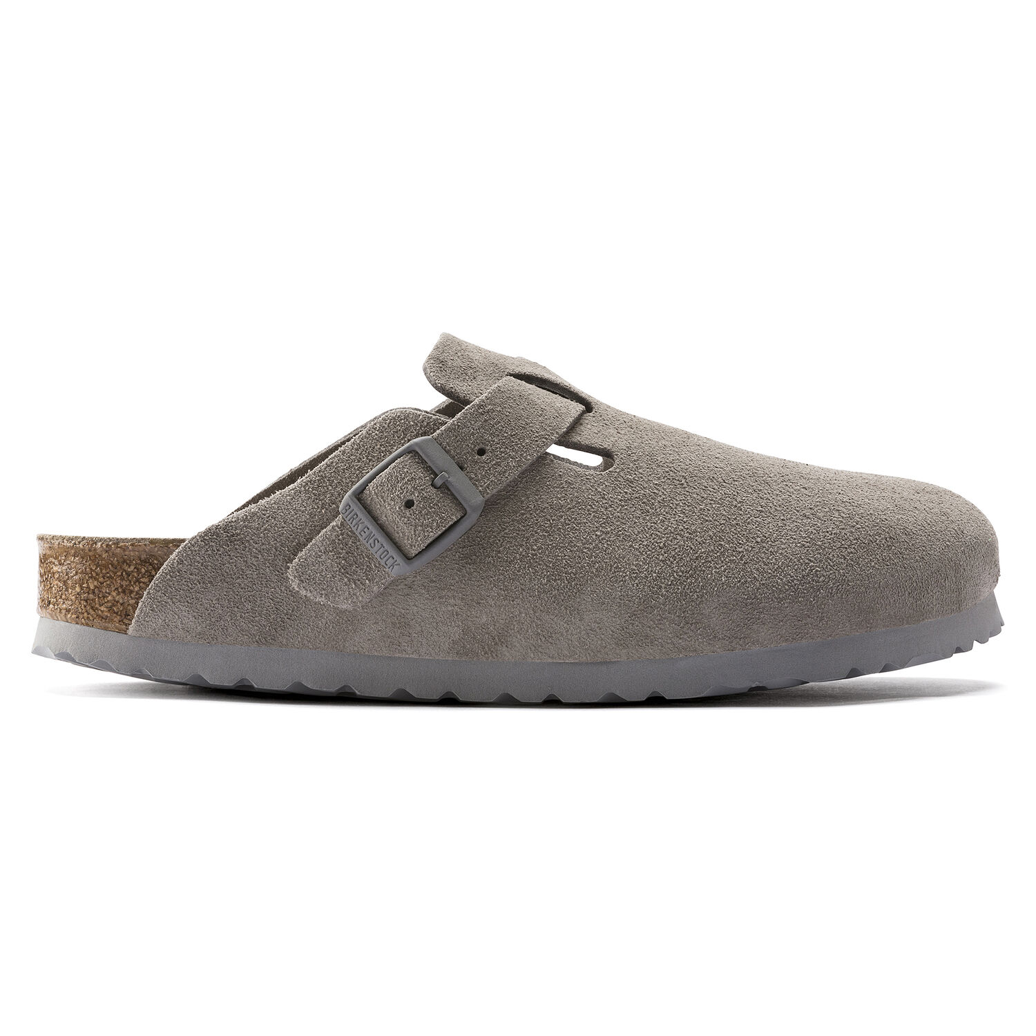Birkenstock Boston Clog Suede Stone Coin Regular