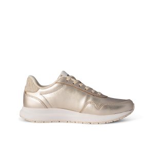 Woden Nora Sneaker Natural Soft Metallic Gold