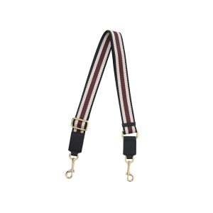 Saben Feature Strap Webbing Black White Merlot
