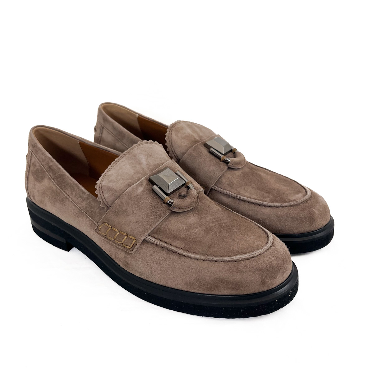 Donna Carolina Loafer Mary Prisma Tan Suede