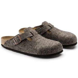 Birkenstock Boston Mule Wool Felt Cocoa Regular