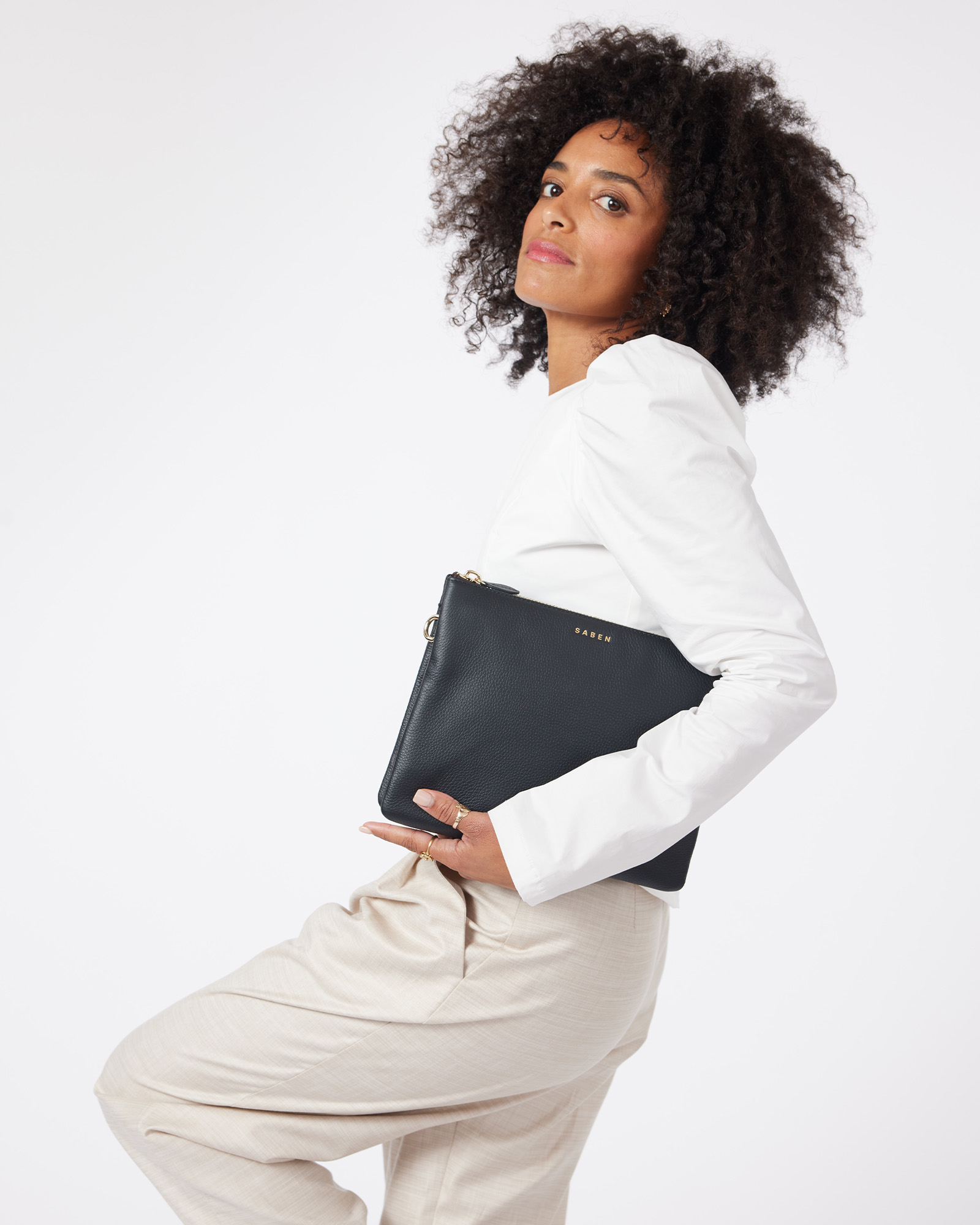 Saben Matilda Crossbody Bag Black + Chunky Chain