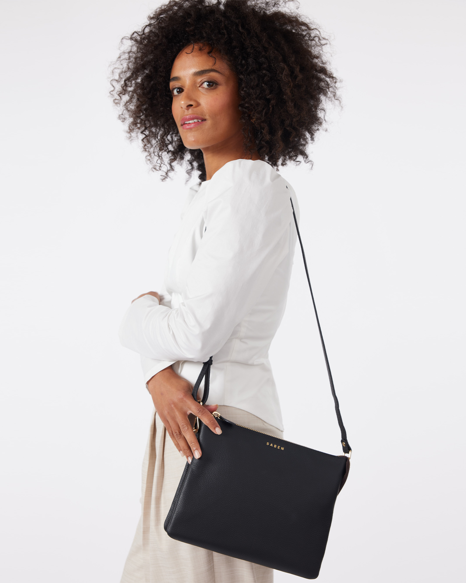 Saben Matilda Crossbody Bag Black + Chunky Chain