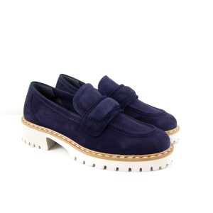 Donna Carolina Olivia Loafer Navy Suede