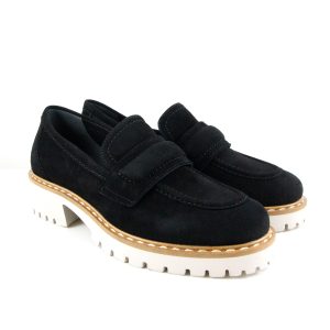 Donna Carolina Olivia Loafer Black Suede