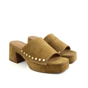 Lodi Grace Mule Camel Suede