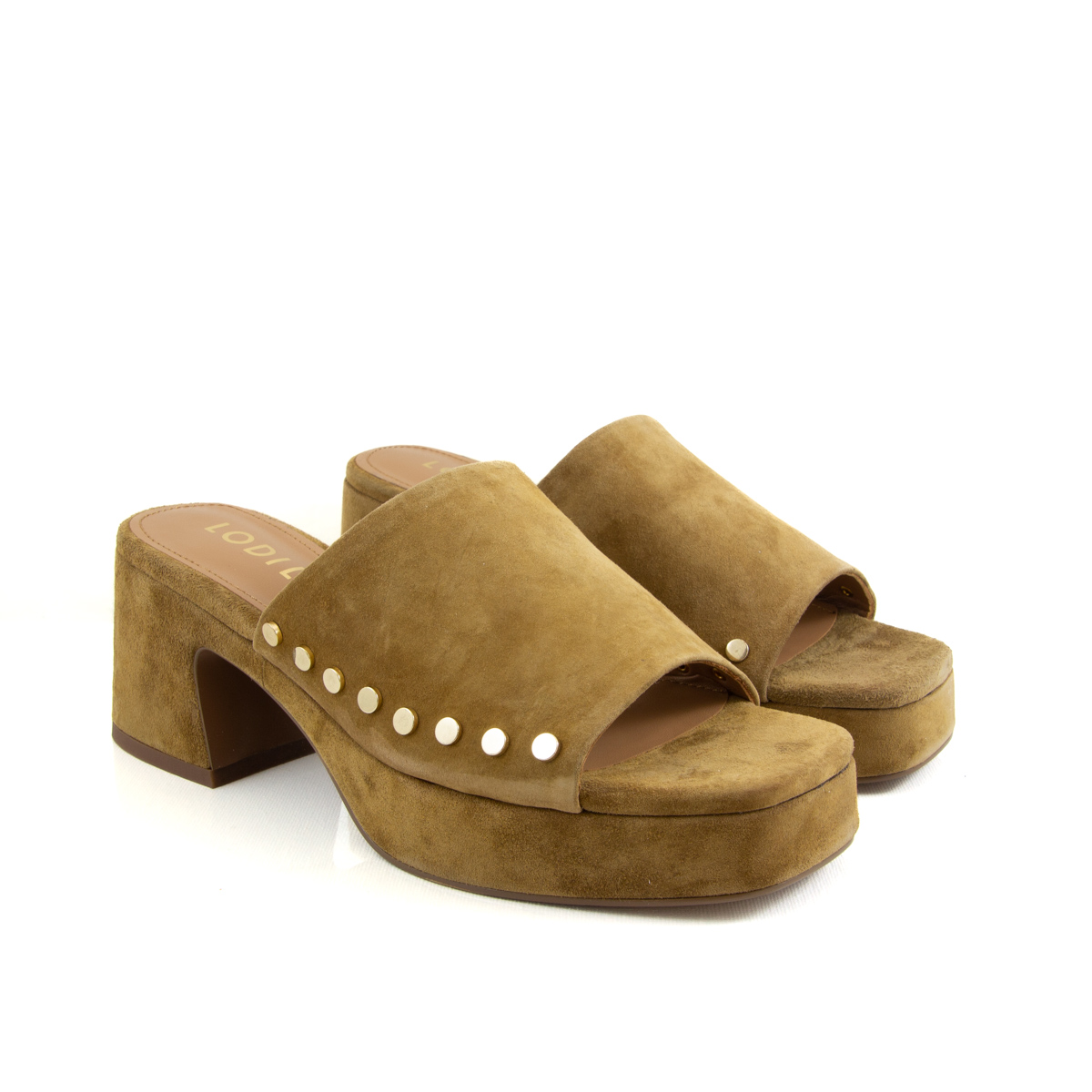 Lodi Grace Mule Camel Suede
