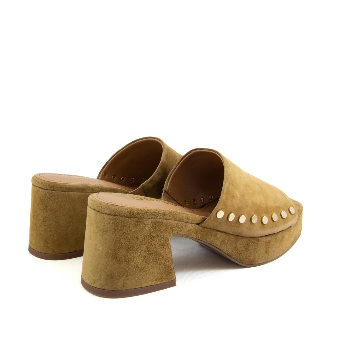 Lodi Grace Mule Camel Suede