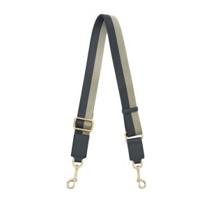 Saben Feature Strap Webbing Black + Eucalyptus Stripe