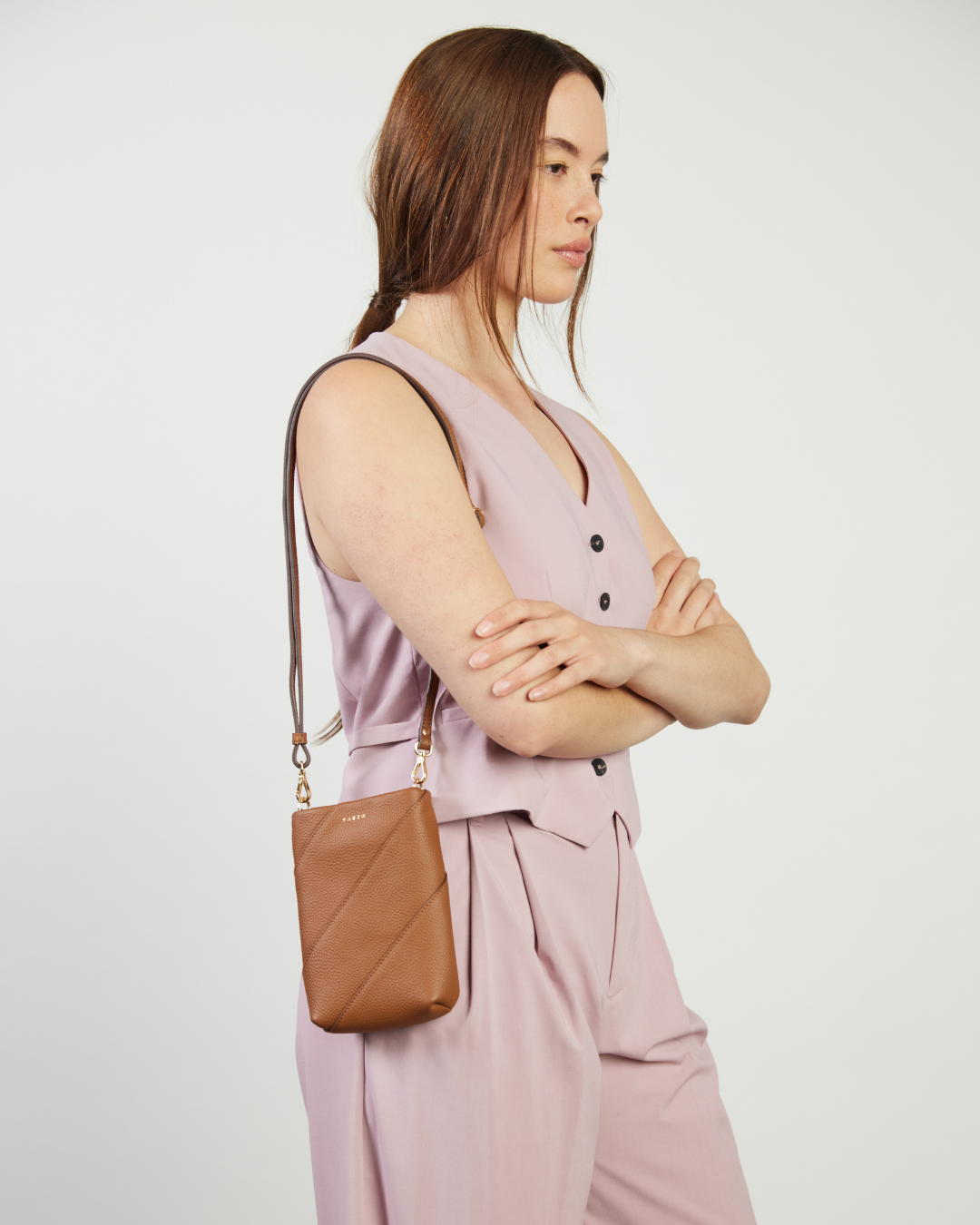 Saben Maggie Crossbody Bag Tan Bias