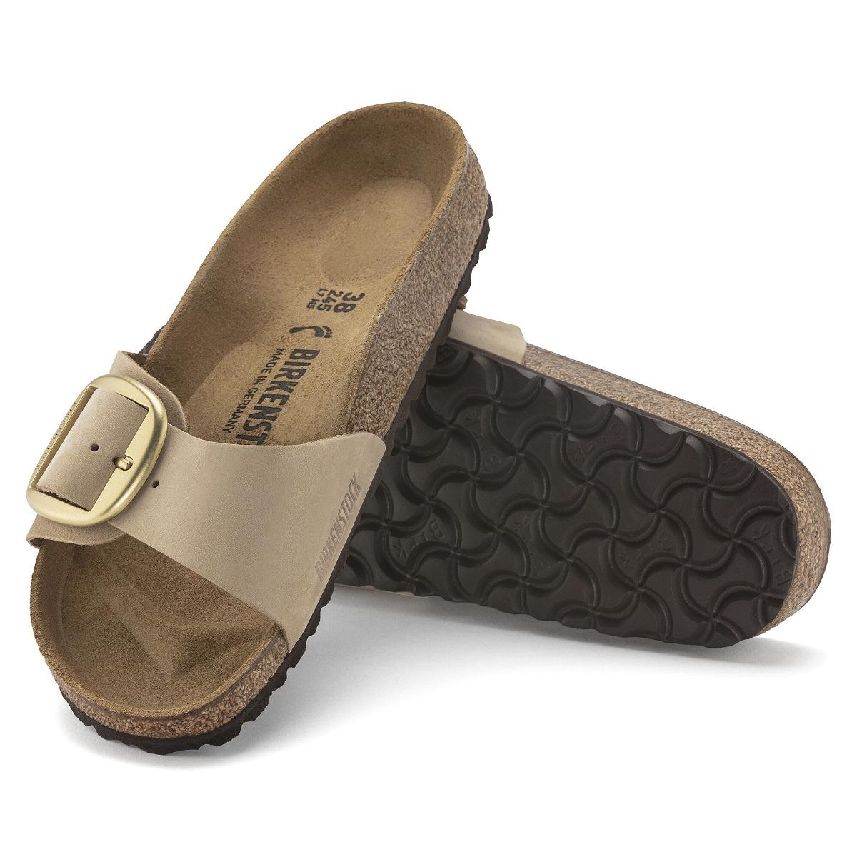 Birkenstock Madrid Big Buckle Sandal Nubuck Sandcastle Regular