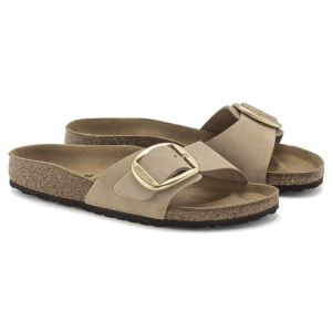 Birkenstock Madrid Big Buckle Sandal Nubuck Sandcastle Regular