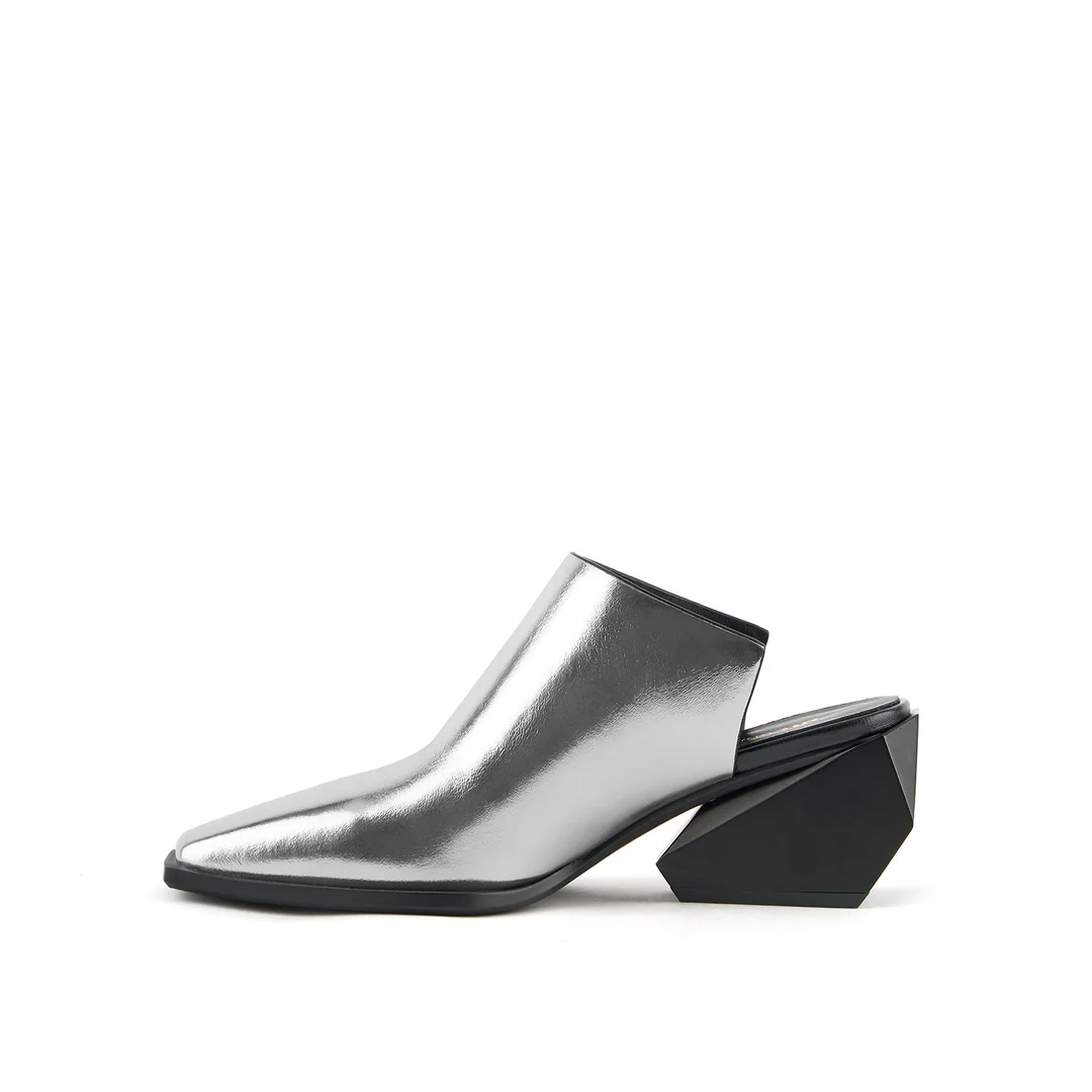 United Nude Ricky Mule Mid Silver