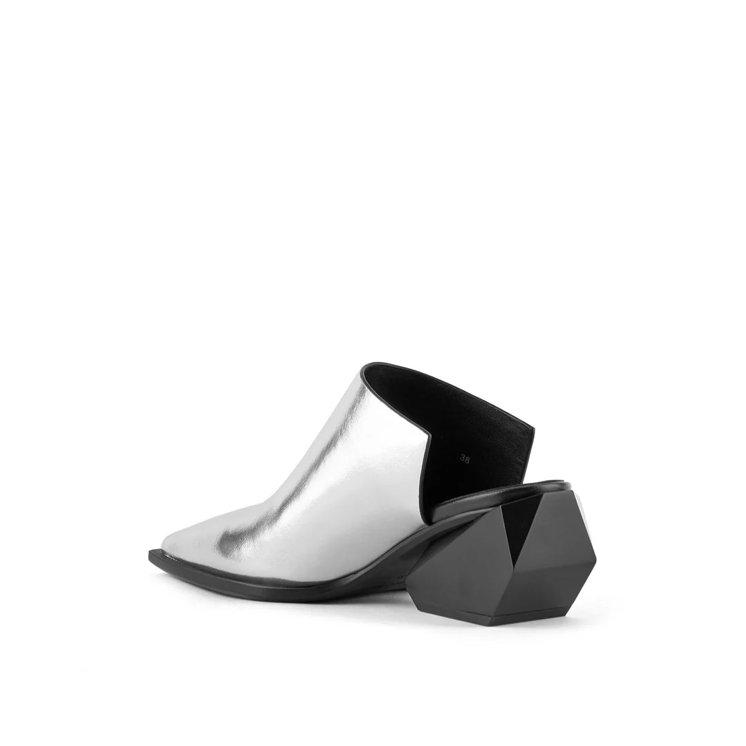 United Nude Ricky Mule Mid Silver