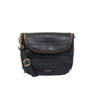 Saben Fifi Crossbody Bag Black Croc