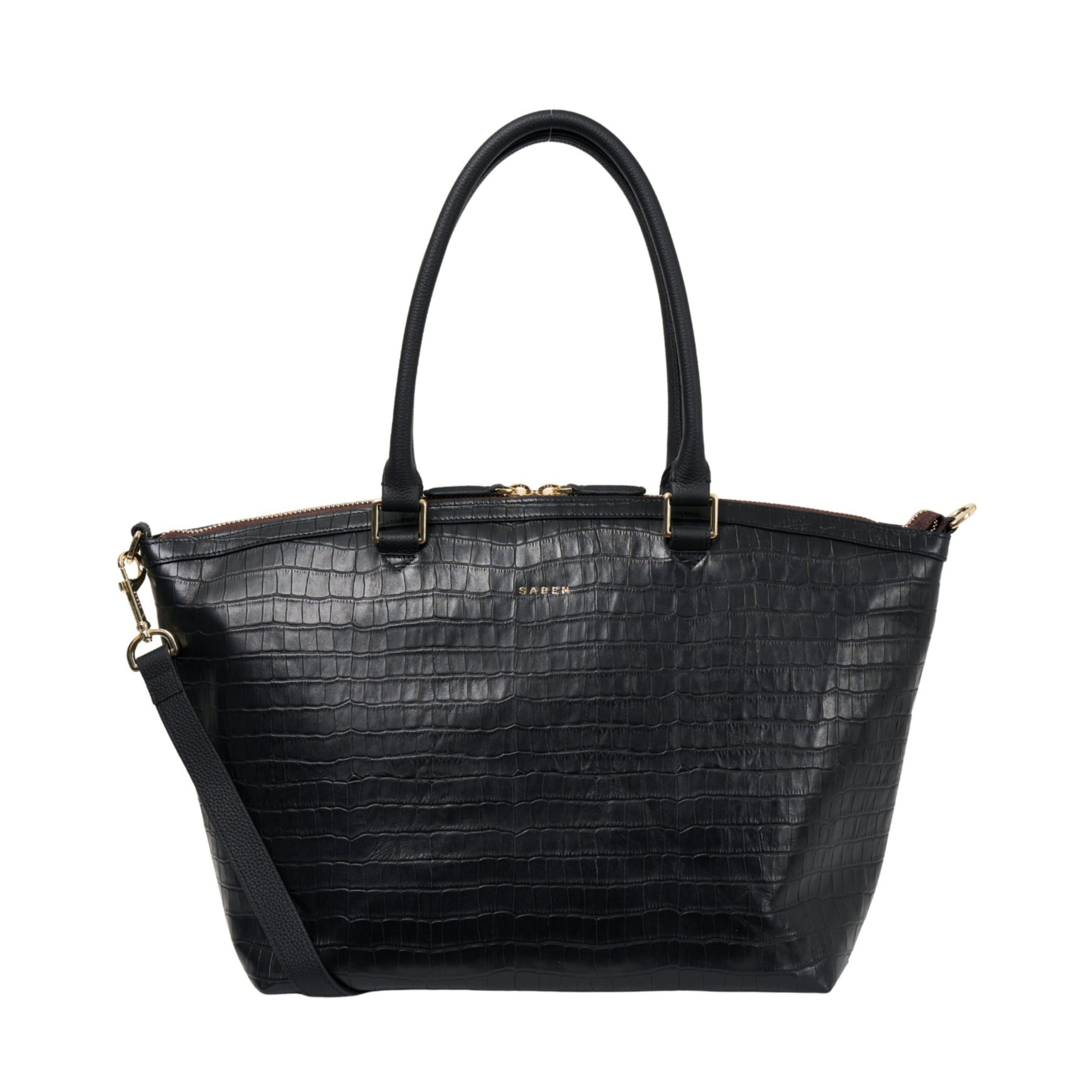 Saben Milan Carry All Bag Black Croc