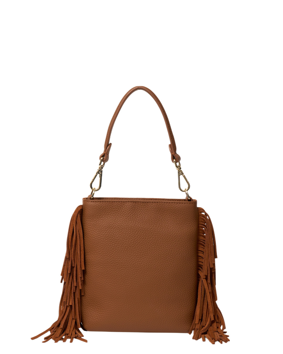Saben Coco Shoulder Bag Tan Suede Fringe